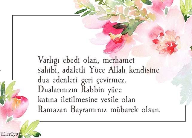 Tüm İslam aleminin mübarek
Ramazan bayramını kutlar
Hayırlara vesile olmasını
Temenni ederim