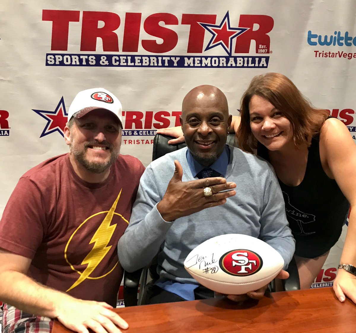 TRISTAR Miracle Mile (@tristarvegas) on Twitter photo Meet <a href="/JerryRice/">Jerry Rice</a> this week right here at TRISTAR Sports & Celebrity Memorabilia <a href="/MiracleMileLV/">Miracle Mile Shops</a>! Jerry will sign autographs, take photos & talk football on Friday from 2-3 PM. See you on Friday! Meet <a href="/JerryRice/">Jerry Rice</a> this week right here at TRISTAR Sports & Celebrity Memorabilia <a href="/MiracleMileLV/">Miracle Mile Shops</a>! Jerry will sign autographs, take photos & talk football on Friday from 2-3 PM. See you on Friday!