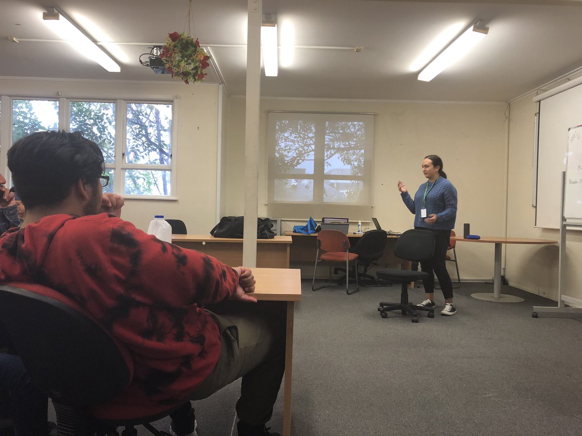 First day in  #WaiAtamai and our new Youth Development Coodinator already being pulled up on the spot to give a talk on her story so far to our rangatahi on employment pathways programme. #NotTestingYouButYouPassed