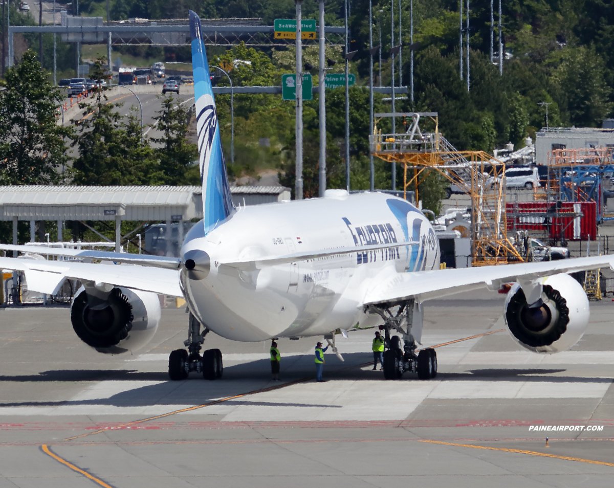 mattcawby's tweet image. ZE197 EgyptAir 787-9 SU-GEU B1 flight at Paine Field