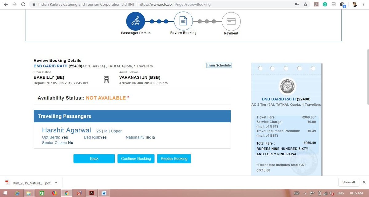 harry_agarwal's tweet image. Checking for Bareilly to Varanasi,  312 seats of Garib rath was booked within 5 min. After that there is no seat in other trains as Mahamana,  Jaliyawala,  humsafar. There should be checking on this. #FraudIRCTC @PMOIndia @PiyushGoyal @RailMinIndia @IRCTCofficial @narendramodi