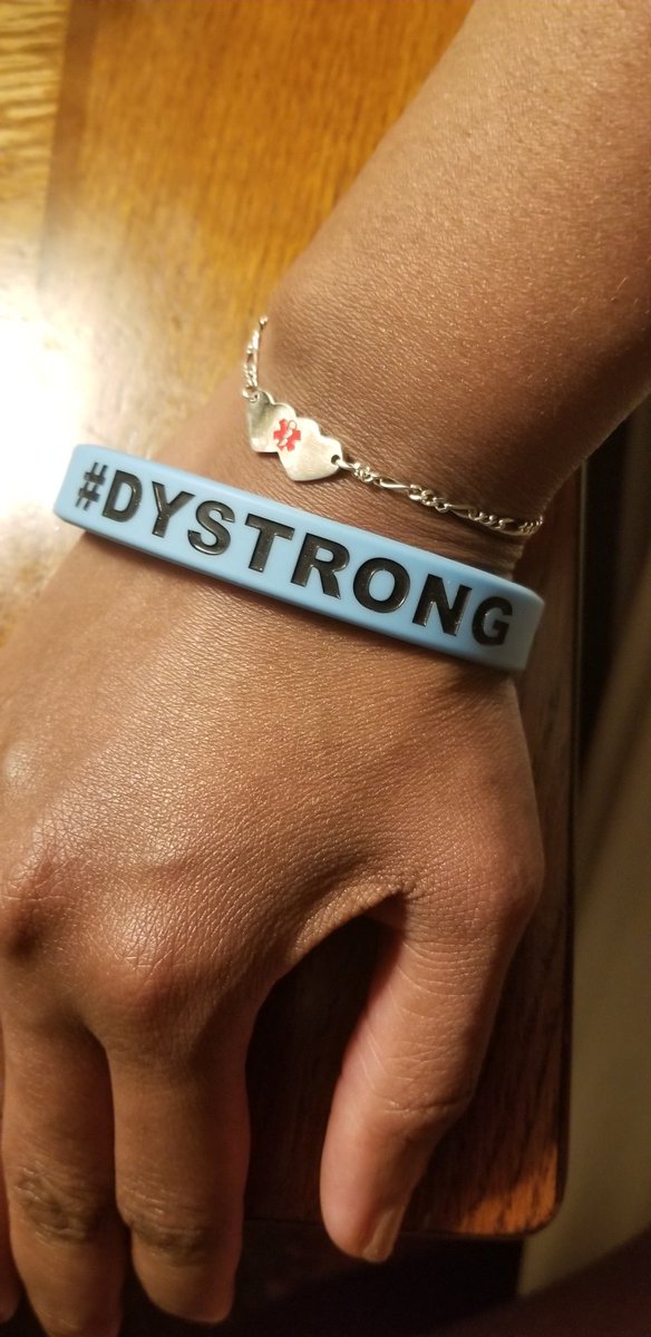 mhpleasant's tweet photo. Thank you @Derrickcyoung for my bracelet. Michael and I had a wonderful time over the weekend.  Thank God you're doing well!!!  #dystrong https://t.co/Eo5UmsjXT5