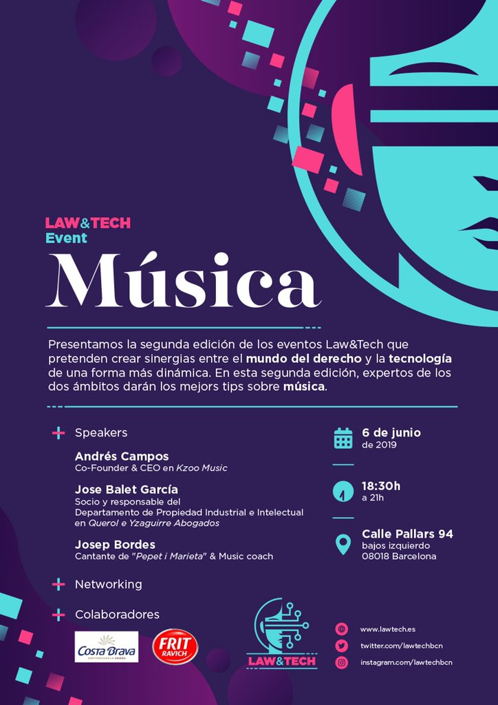 lawtechbcn's tweet image. Ya estamos muy cerca del póximo #lawtechevent ! Tenemos muchas ganas de veros el jueves 6 a las 18.30h, en Calle Pallars 94. Recuerda comprar tu entrada! bit.ly/2YP8XiB