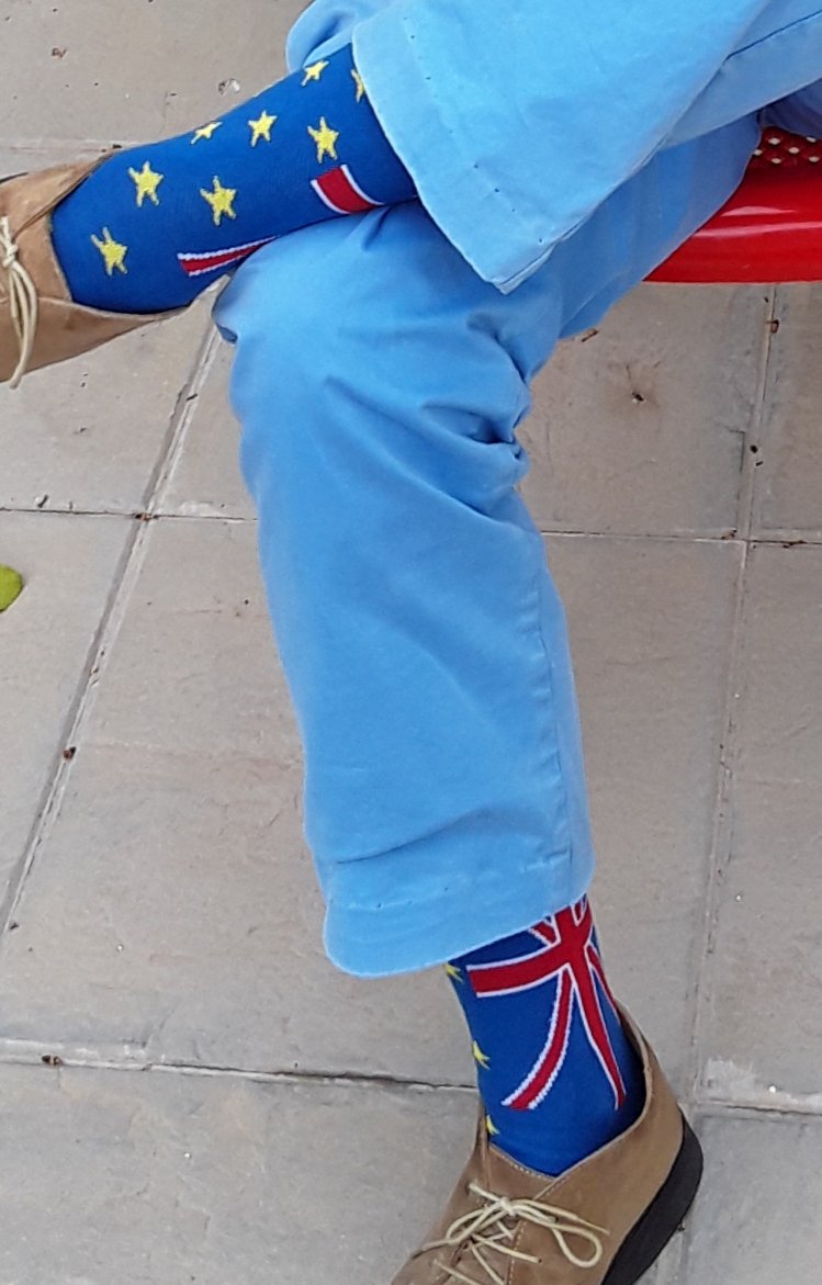 CofEverywhere's tweet photo. @BorisJohnson @BackBoris Check out our EU socks boris to wear this summer and send a nice visual message around of where we stand. We are https://t.co/54RmjF4o62 not isolationist nationalist #SockItToEm #KickEmIntoTouch #Brexit #TrumpUKVisit #StopBrexit #TeenChoice https://t.co/WOLRFfelXb