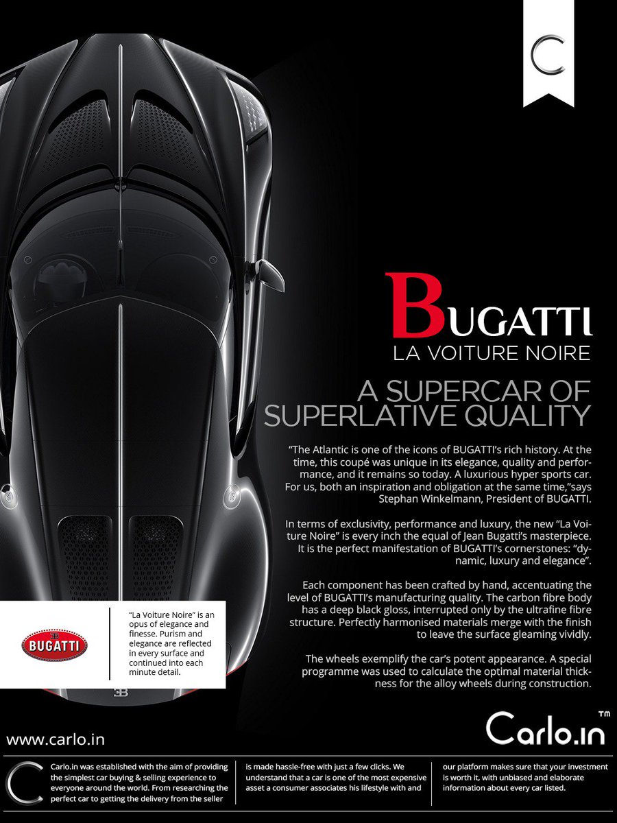 carlodotin's tweet photo. Bugatti #LA_Voiture_Noire
A #supercar of superlative #quality.

#carlover #cars #newcar #popularcar #motivation #carloversclub #automotivephotography #carfeatures #instacar #carlove #carlifestyle #carswithoutlimits #dreamcar #dreamcars #carspotting #carsdaily #madwhips @Bugatti https://t.co/aRS0SRyXJJ