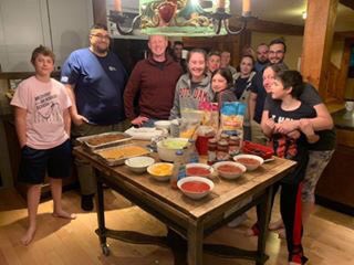 AVAR_USA's tweet photo. Very thankful for our intern staff archaeologist Cat & her family. They made tacos for dinner for our veteran group. We are so happy to have her as part of the AVAR family, we definitely lucked out! #vetsdighistory #supportingvets #community #ability #archaeology https://t.co/ocilyLQc5p