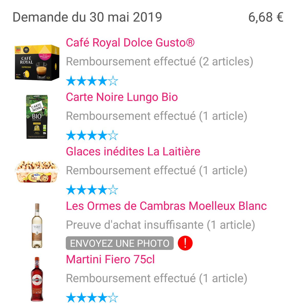 Actupromo1's tweet image. Test appli shopmium 44€ de courses 19 € de remboursement. Tester gratuitement shopmium.com/fr/referral/py…