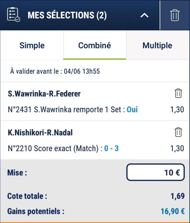 AzayPronos's tweet image. Prono du 04/06 🎾

Confiance 80%

#TeamParieur