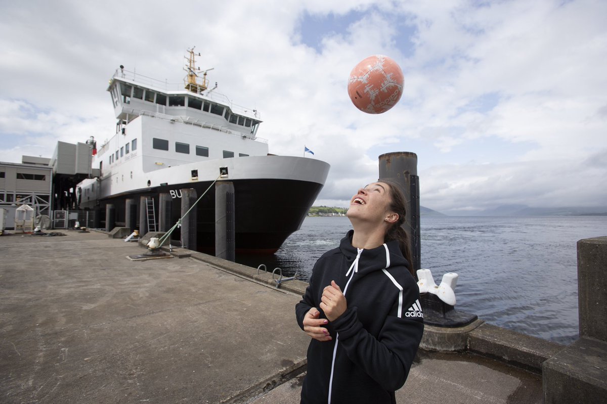 MartinShields1's tweet photo. Today’s Instagram. SCOTLAND striker @janeross10 has been declared ship shape for next week's World Cup. It was great to photograph her on board @CalMacFerries #MVBute as she heads off for @FIFAWWC with all our best wishes. #OurGirlsOurGame ⚽️ ⛴ https://t.co/Ur6xmMKi12