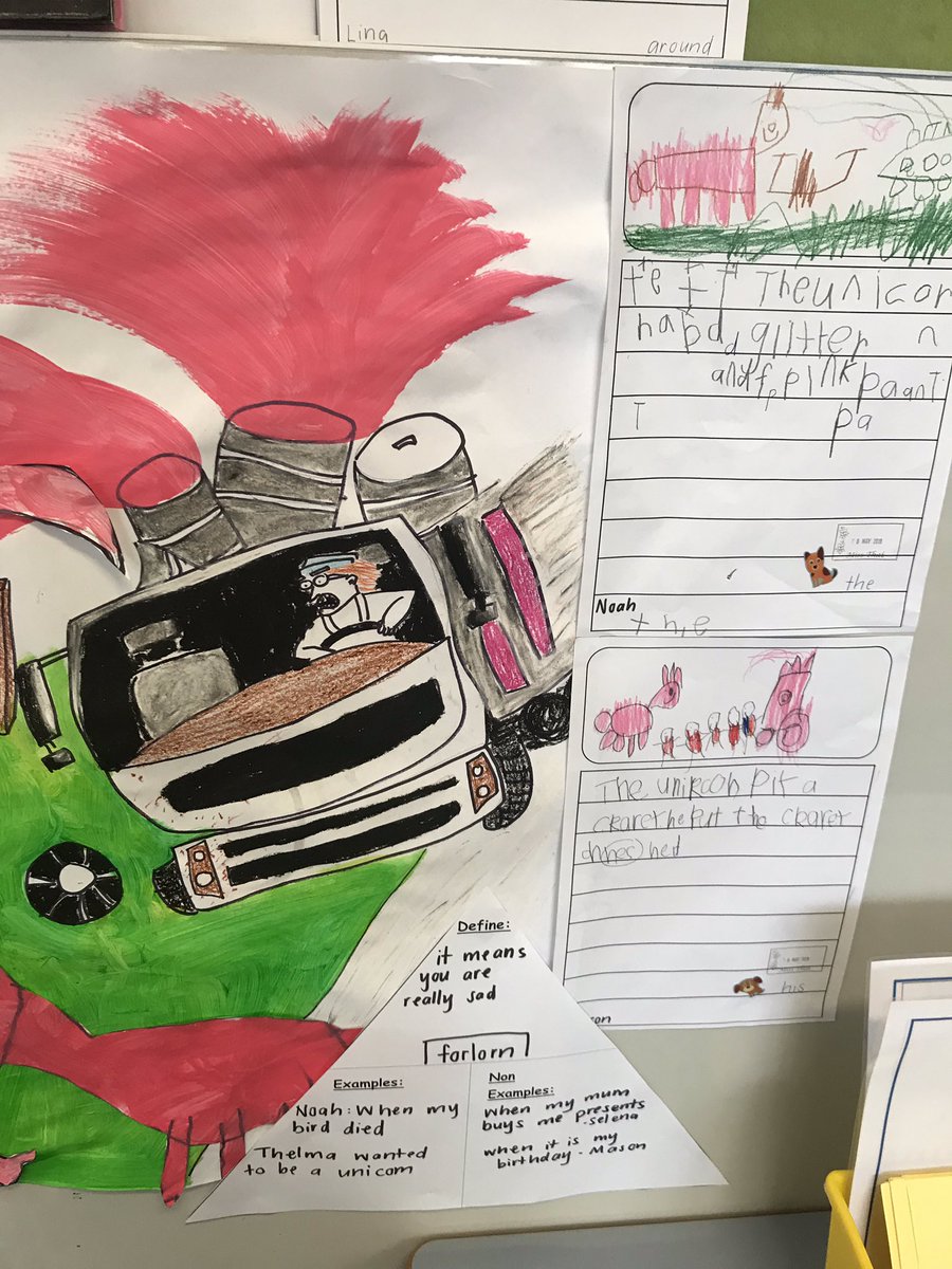 We loved unpacking the book, Thelma the Unicorn by #AaronBlabey.  We enjoyed drawing and painting our Thelmas, and writing about the story! Have a look... 🦄🎨🖍 <a href="/Genelle029/">Genelle Petruszenko</a> <a href="/FairWestPS/">Fairfield West PS</a> @_TrangLe <a href="/FarnhamRosemary/">Rosie farnham</a>