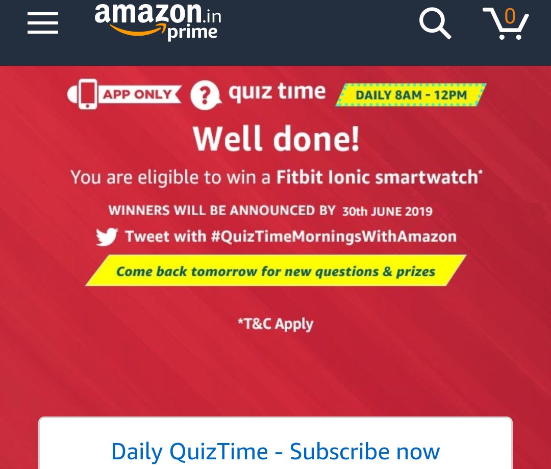 dharmareddyn's tweet image. #QuizTimeMorningsWithAmazon