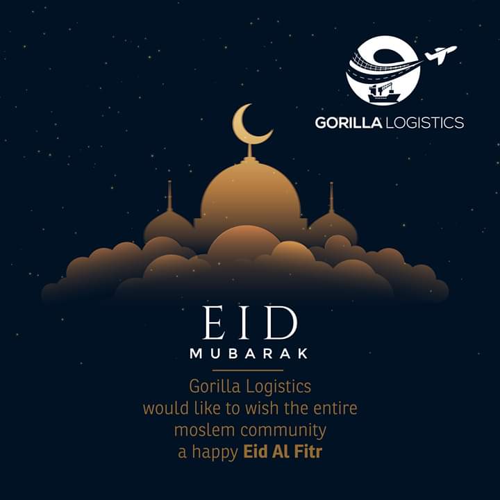 Gorillalogistic's tweet photo. Gorilla Logistics Ltd would like to wish the entire Muslim community a happy Eid Al Fitr.

https://t.co/C14fKK9H74
#happyEid #RwOT 
#possibilityInEveryDirection https://t.co/QF8F8jdzdv
