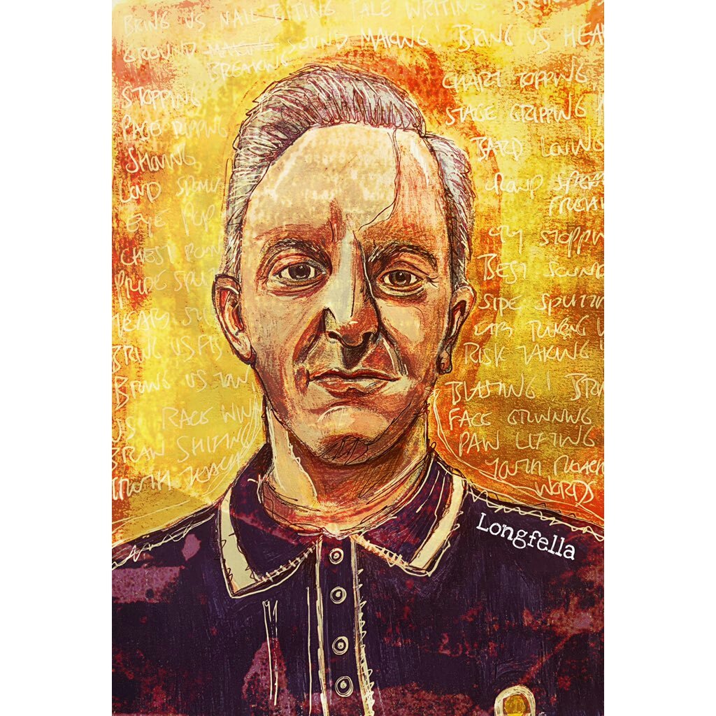 Shout out to the talented <a href="/Helsbelz/">Helen Mcgee</a> who, this week, has sent me both a photo of my words tattooed over her heart and this wonderful portrait. Thank you, Helen! #honoured