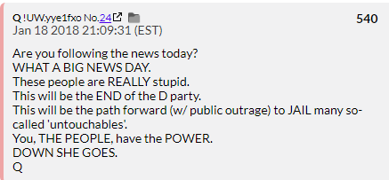 13. QDrop 540 declares that the news is so big today that it's the end of the Democratic party. Said Democratic party wins the House that November even while dead.