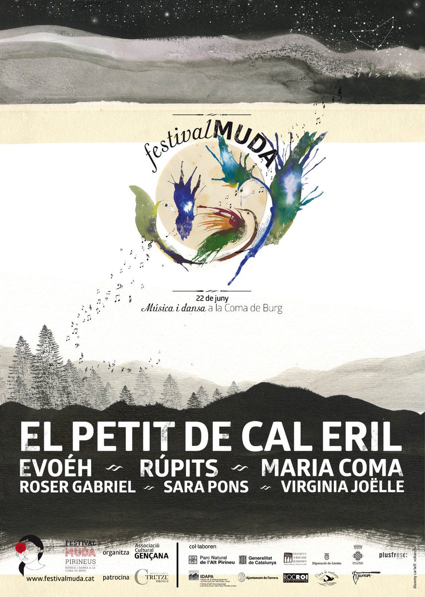pnaltpirineu's tweet photo. Us imagineu escoltar bona música🎶 i veure sessions de dansa💃 (les mudes) rodejats d'un entorn natural i rural privilegiat 🏞 i gens massificat del #PNAltPirineu tot degustant productes locals? 
Doncs és possible si veniu al Festival @mudapirineus el proper dissabte 22 de juny! https://t.co/rZrOTDmXHp