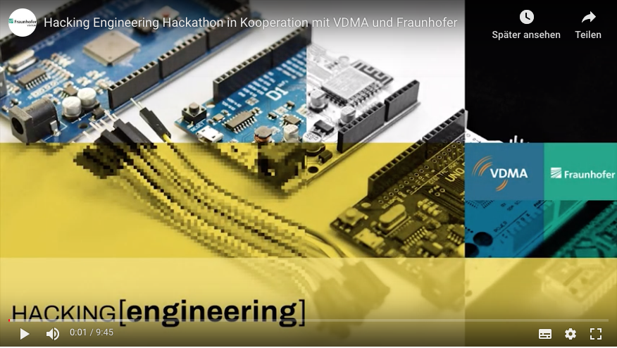 fraunhofervc's tweet photo. Der Hacking #Engineering #Hackathon setzte neue Maßstäbe für #Startup Kooperationen im #Maschinenbau. Hier im Video 11 Hack-Teams, 48 Stunden live Entwicklung, #Fraunhofer Technologie und unserer Partner @VDMAonline https://t.co/H0JOP0Tkaz #HackEng #industrie40 #innovation https://t.co/4UVZGt3CHe