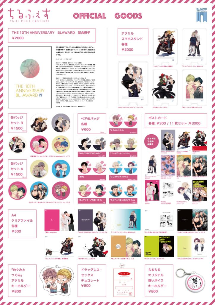 完成品 小冊子 The Blaward Blアワード10周年記念冊子 ちるちる Anniversary 10th ボーイズラブ Labelians Fr