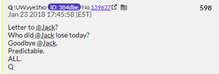 16. QDrop 598 and 615 say Jack Dorsey is in a world of hurt. He's still running Twitter and remains a free man in spite of Joe M and Q's protests.