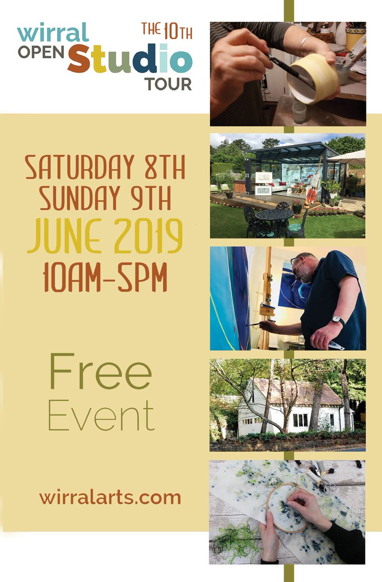 artinliverpool's tweet photo. Wirral Open Studio Tour, 2019, takes place THIS WEEKEND all over the Wirral Peninsula
Find out more: https://t.co/zrdiXAHUdj https://t.co/LqrHjgPS50