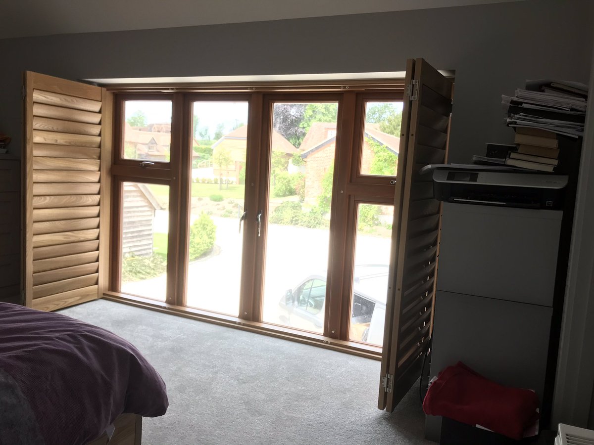 ssshutters's tweet photo. Oak stained shutters installed on this old barn conversation last week.  #theshutterman #plantationshutters #hardwoodshutters #pvcushutters #waterproofshutters #woodshutters #bayshutters #doorshutters #trackshutters #rs #privacy #lightcontrol #design #survey #supply #install https://t.co/Rrqt5dS8RV