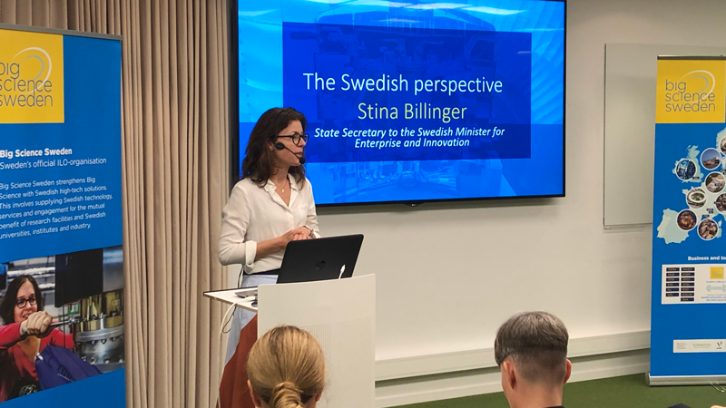 High-level meeting on ITER in Stockholm, Stina Billinger statssekreterare på Näringsdepartementet inleder med det svenska perspektivet. <a href="/vinnovase/">Vinnova</a> #vetenskapsradet <a href="/tillvaxtverket/">Tillväxtverket</a> #ITER #BigScience