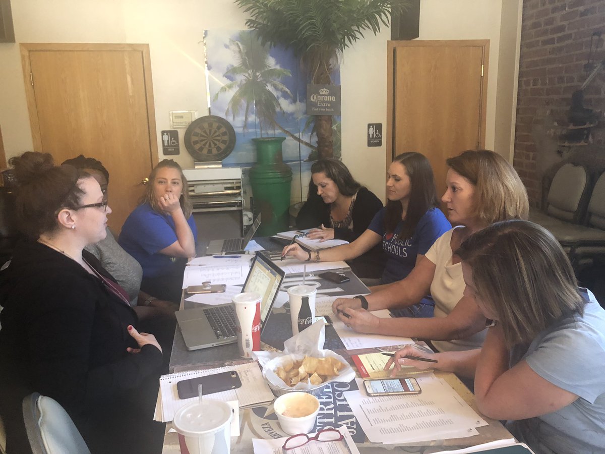 OPS_GiffordPark's tweet photo. Gifford Park’s MTSS-B team is busy working on our matrix of school expectations and writing lessons for consistency in teaching expectations! #GPPROUD! #TEAMWORKFORKIDS https://t.co/teQLplmOrZ