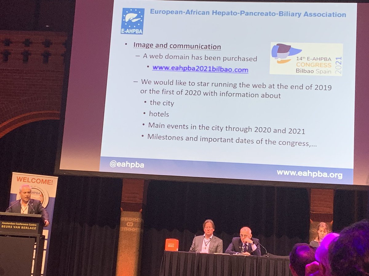 MarcBesselink's tweet photo. @EAHPBA 2019 Amsterdam: 950 attendees, 58 countries! Thanks to Olivier Busch and team. Looking forward to 2021 Bilbao &amp; 2023 Lyon. Improving outcomes for our HPB patients. #EAHPBA2019 https://t.co/gLvVCa5puw
