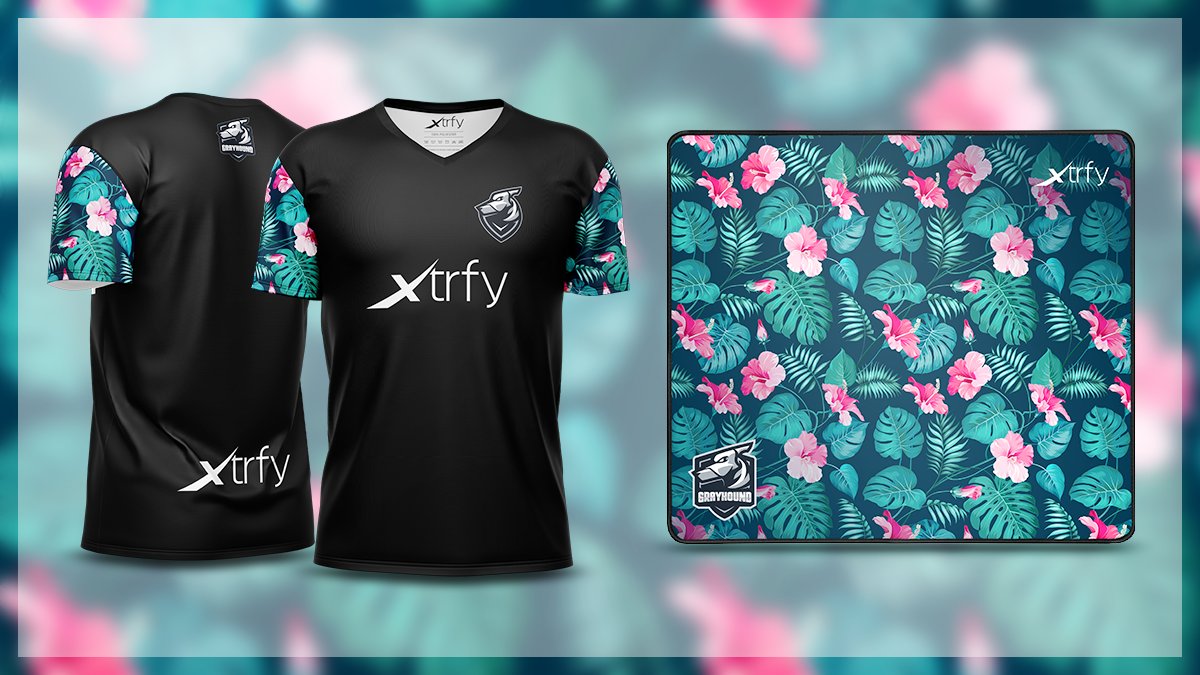cherryxtrfy's tweet photo. OUT NOW! The GP1 Grayhound Tropical mousepad and the @grayhoundgaming player jersey are now available at @MwaveAu and https://t.co/Bovrg4wGqA. 

Mwave: 
https://t.co/20A630bETY

Xtrfy online store:
https://t.co/ayRPAM4Xkr

#xtrfy #gaminggear #esports #csgo #yeahthehounds https://t.co/nJmUdUYyZs