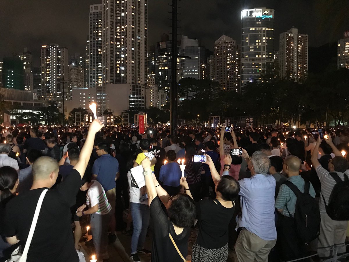 Candlelight Vigil in Hong Kong commemorating 30 year anniversary of