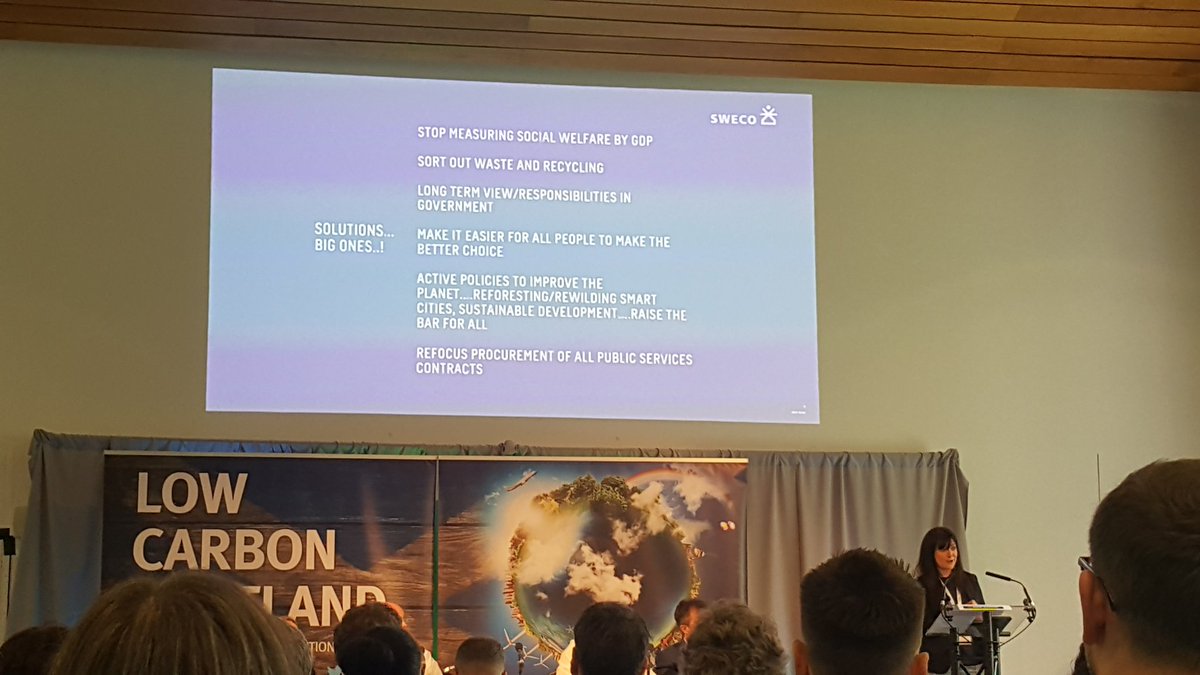 emma701's tweet image. Fantastic speech from SWECO&apos;s Rebecca Mclean @LowCarbonScot conference who highlighted some #bigsolutions to creating change &amp;amp; a low carbon, sustainable Scotland #3ppp #LCS2019