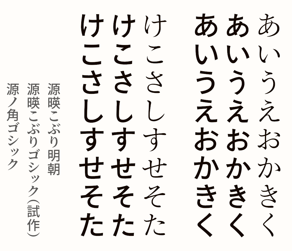 おたもん 源暎こぶり明朝のゴシック体版 た まで作って満足した T Co Qvmzmgll4g Twitter