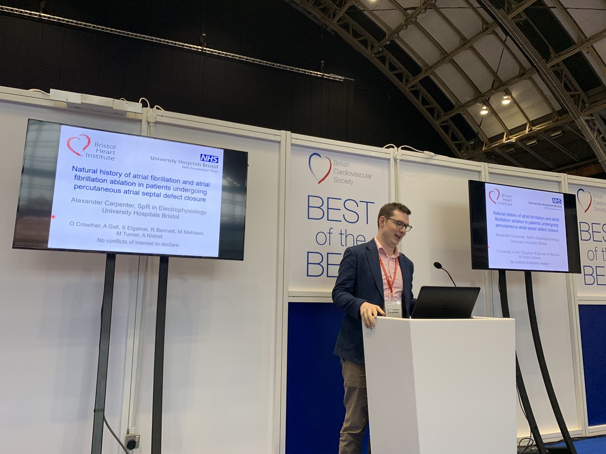 drashnisbet's tweet photo. Proud to see 2 of our ACHD EP abstracts presented in the Best of the Best section at #BCS2019 @acarpe81 @drmartinlowe  @UHBristolNHS @BartsCardiac Fantastic efforts from all involved. https://t.co/BHsCpJD4RE