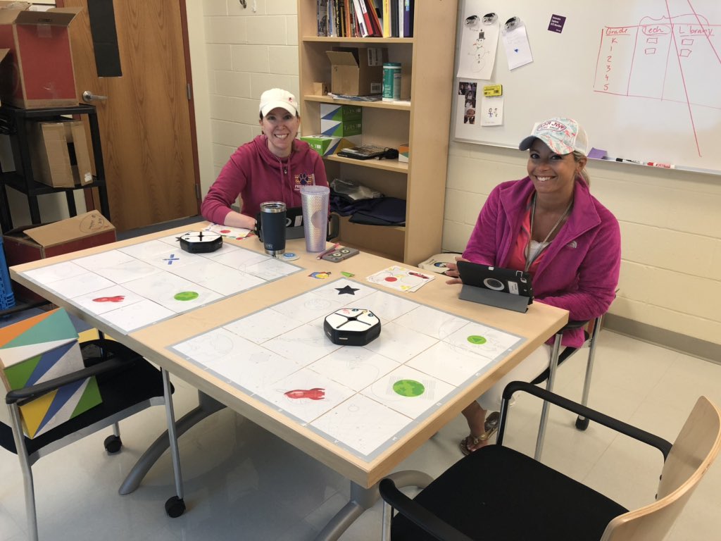 BSpa_EdTech's tweet image. Mrs. Lovett and Mrs. Henault had a great time piloting Root Robotics to use for Coding lessons in third grade @Wood_Road_Elem! #rootrobotics #codingrocks @BSCSD