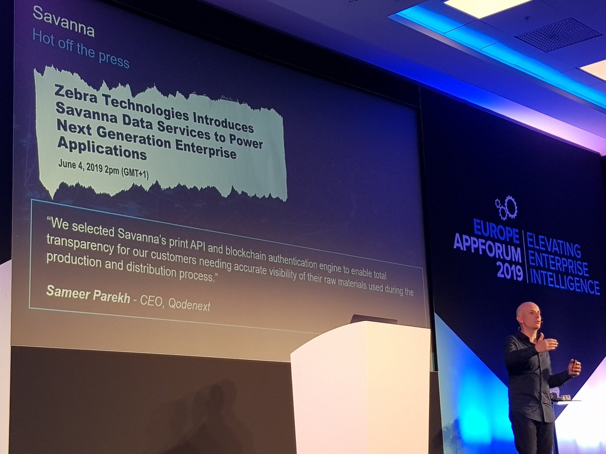 pemberton66's tweet image. #APPFORUM @ZebraTechnology  announces launch of Savanna Data Services APIs. @ZebraDevs #appforum2019