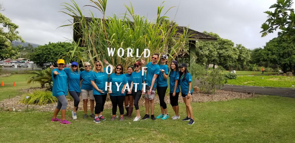 Hyatt's tweet photo. Help us weed and harvest native plants and learn about their role in Hawaiian cultural expression at the Maui Nui Botanical Gardens for our #GlobalMonthofService. Find out how our colleagues around the world are giving back to their communities: https://t.co/A9IHLTYnKQ
#GMOS2019 https://t.co/Yf9UYc2WAf