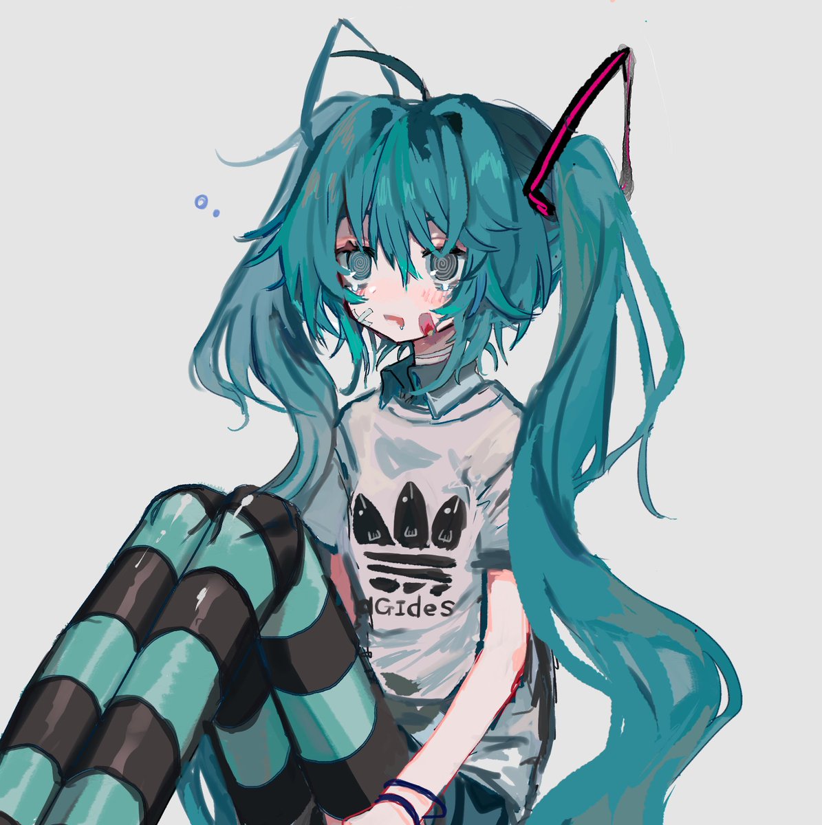 お題頂いた眠そうなミクちゃんです ありがとうございました T 倭文のイラスト お題頂いた眠そうなミクちゃんです ありがとうございました T 倭文のイラスト