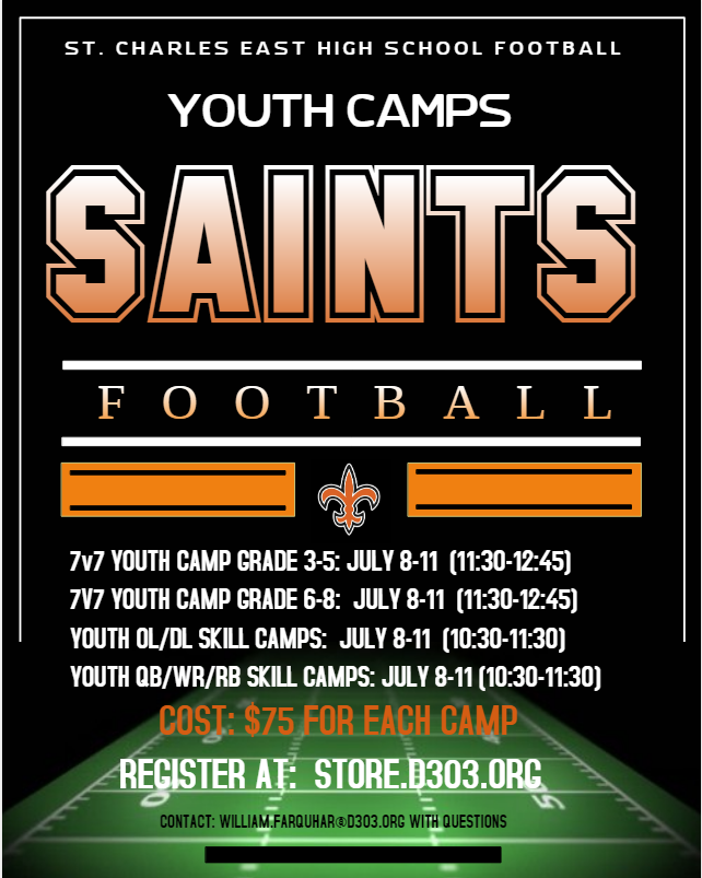 bryce4ker's tweet image. Sign up for St. Charles East 2019 Youth Camps!