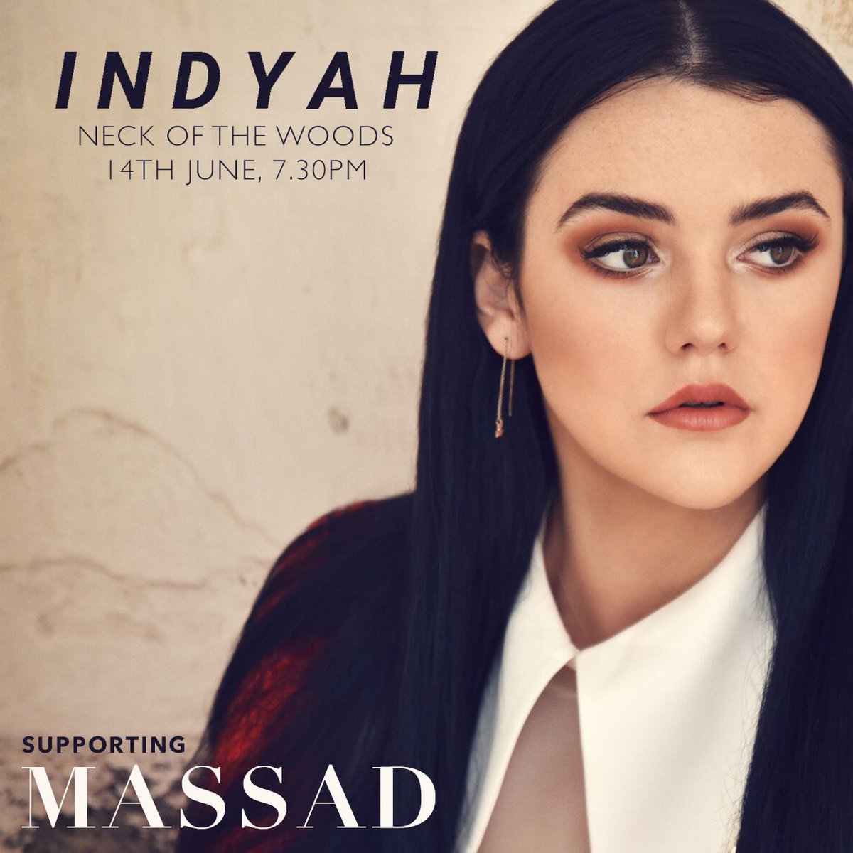 indyahmusic's tweet photo. So excited to be playing an acoustic show this month 14th of June in Auckland supporting @massad !!! Buy tix here https://t.co/jgi6sXtLTH 🥰 https://t.co/zKo5EBHvvV