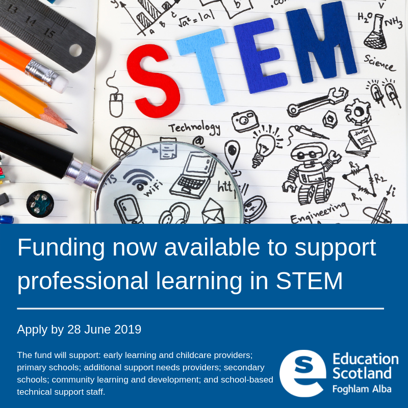 EdScotSciences's tweet photo. Up to £1.3 million available to support CLPL and cluster working in #STEM #Mathematics #Numeracy https://t.co/lHbYqYnmbu https://t.co/HYGEKCOrpn