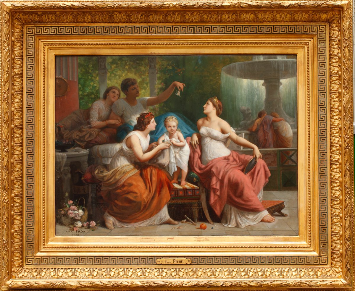 Nocturnerived's tweet photo. Henry Picou (1824-1895) - "Allégorie du jeu", huile sur toile.

La galerie @ToboganAntiques vous propose une sélection d'oeuvre du 19ème siècle lors de la #NRD2019 
#nocturnerivedroite #artrivedroite #artlovers #artevent #art #gallery #tableaux19ème #henrypiccou #pagano https://t.co/R36Vfa5Frf