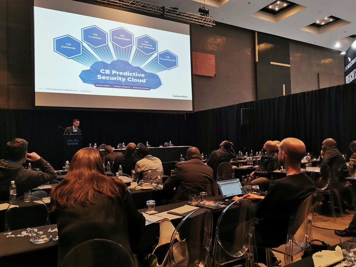 Sim1Treg's tweet image. @NU_Distributor had a great time with @CarbonBlack_Inc at the @ITWeb_Events Security Summit last week! Delegates really enjoyed the live demos, viewing the threat attack chain and the Tactics, Techniques and Procedures (TTPs) attackers use. #itwebss2019 #carbonblack #nusecurity