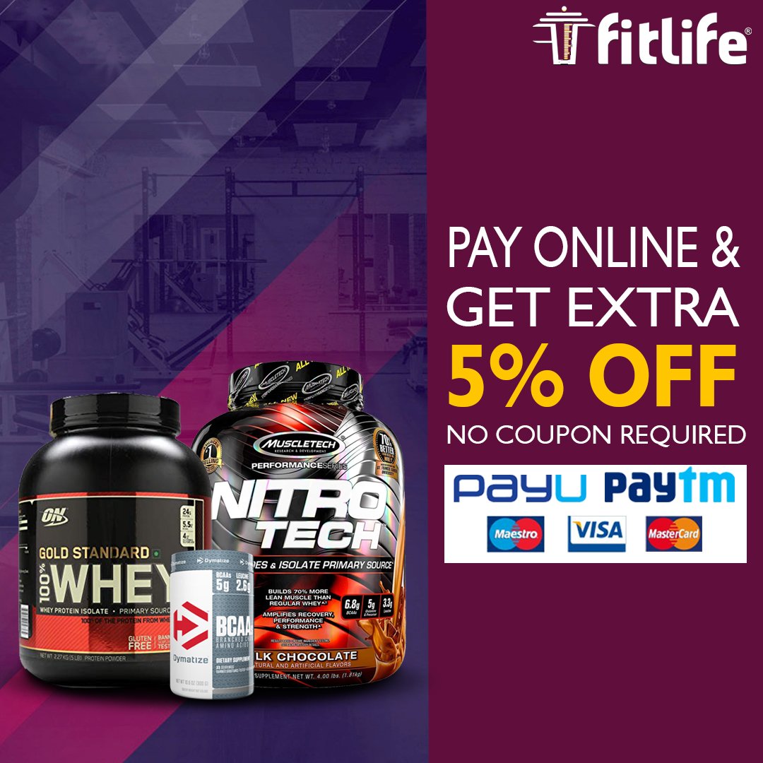 Now pay online & get extra 5% off on entire range of supplements.
💪Best Quality Nutrition
💪Unbeatable Price
💪Authenticity Guaranteed
Shop now: fitlife.in
#fitlife #bodybuildingsupplements #authenticsupplements #sportsnutrition #proteinsupplements #wheyprotein