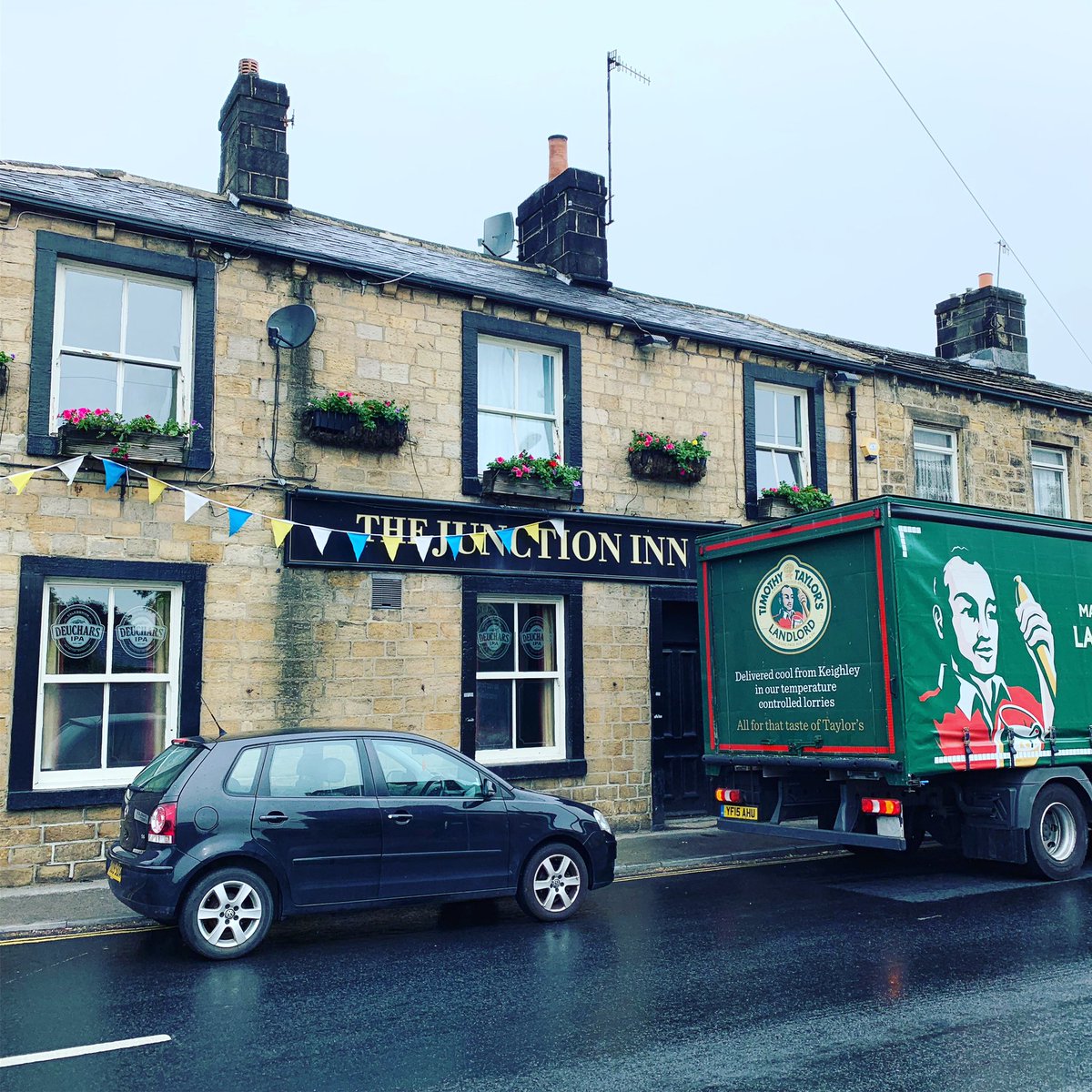HorsforthBrewer's tweet photo. Today’s first delivery was to @JunctionOtley with a cask of Horsforth Pale. This will be the first time my beer’s been on in a pub in Otley, hopefully it’ll go down well.

@TimothyTaylors delivery van included for comparison of delivery vehicles 😂 https://t.co/d9u31MMIIe