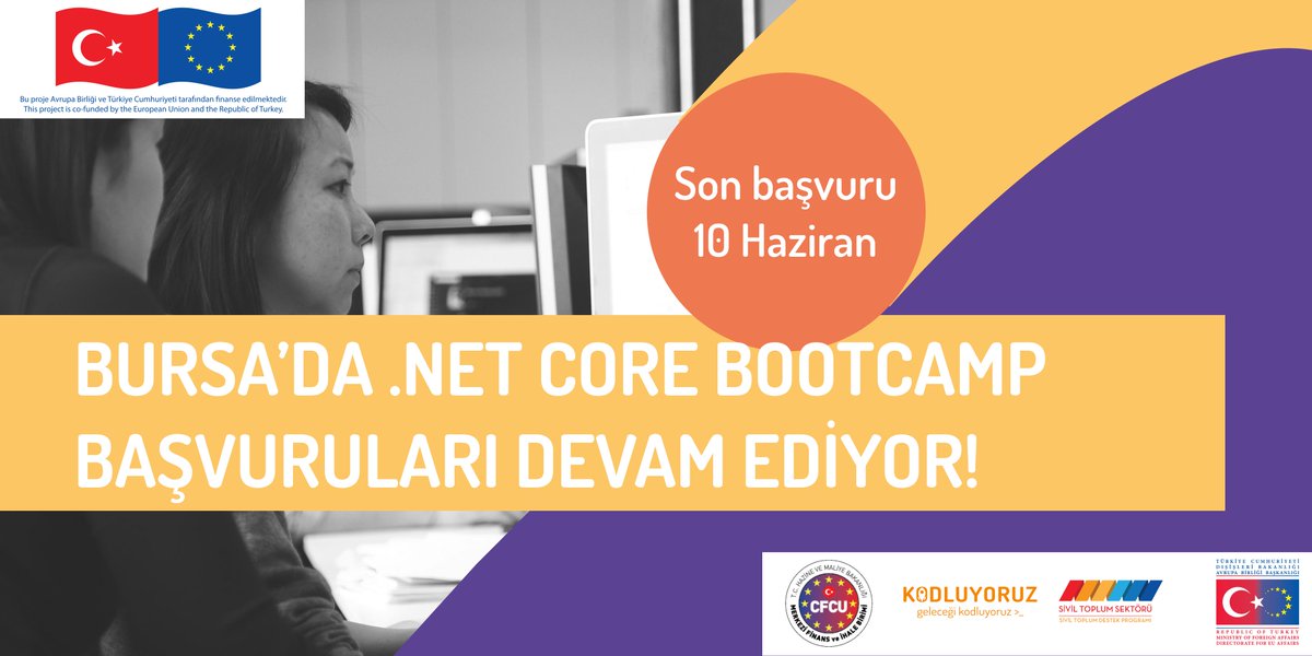 kodluyoruz's tweet photo. #Bursa'daki genç yazılımcılar TİM TEB Girişim Evi'nde  #doNETCore alanında başlayacak olan bootcamp başvuruları için son hafta🚀Başvurmadıysan tıkla 👉https://t.co/G5QwGyghPc #BilişimdeİlkKariyer @ABBaskanligi @sivilsektor https://t.co/SgKez1tgzv