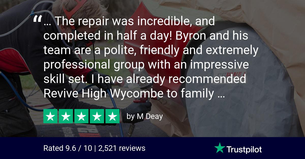 Revive_UK's tweet photo. What a fantastic review for Byron and his team at @ReviveHW. We value customer service and technical excellence at Revive! and the High Wycombe team have it in abundance. Well done everyone! #TheReviveWay https://t.co/JkzIfcY0QD