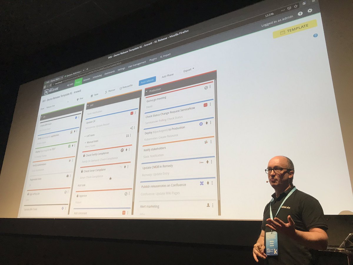 hgronblom's tweet photo. Maarten Kennis from XebiaLabs. Very interesting presentation about Advanced pipeline orchestration at enterprise scale at #knowitqualitysummit https://t.co/MIY6fmvLV7