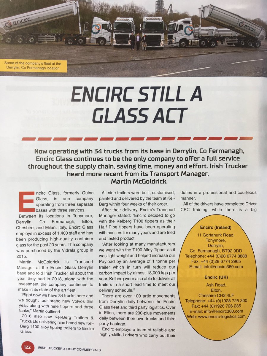 Kel_Berg's tweet photo. Our Encirc news update on the supply of 9 Tipping Trailers in the latest edition of Irish Trucker. 👍
#Kelberg #T100 #trailer #encirc https://t.co/fD4gHzM42N