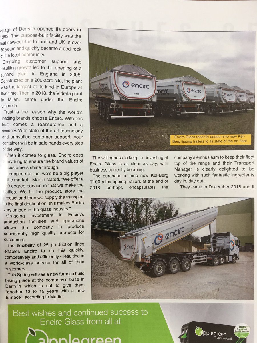 Kel_Berg's tweet photo. Our Encirc news update on the supply of 9 Tipping Trailers in the latest edition of Irish Trucker. 👍
#Kelberg #T100 #trailer #encirc https://t.co/fD4gHzM42N