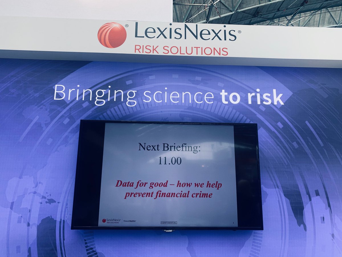 Sinéad Mooty (@sineadmootytm) on Twitter photo Next presentation is taking place in 10 minutes at the <a href="/LexisNexisRisk/">LexisNexis Risk</a> booth, L60. <a href="/money2020/">Money20/20</a> Next presentation is taking place in 10 minutes at the <a href="/LexisNexisRisk/">LexisNexis Risk</a> booth, L60. <a href="/money2020/">Money20/20</a>