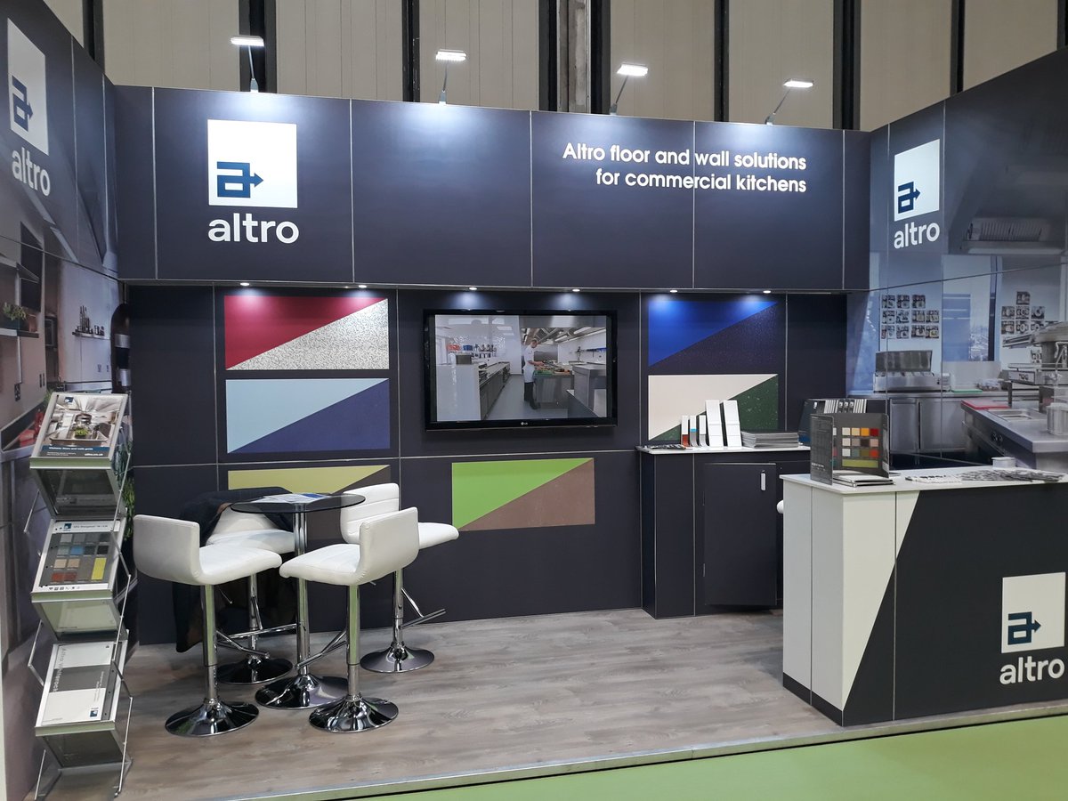 The Altro Team open for business at the Commercial Kitchen Show NEC 2019. #NEC #CommercialKitchenShow #flooring #walls #altro